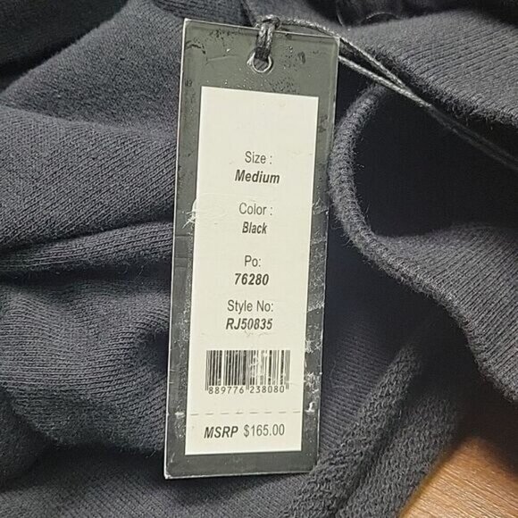 ROMEO & juliet cropped black Off the shoulder sweatshirt Eyelet & Tie Detailing - Picture 6 of 7